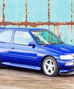 Blue Ford Escort Cosworth Paint By Numbers