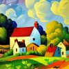 Country Cottage Scene Paint By Number