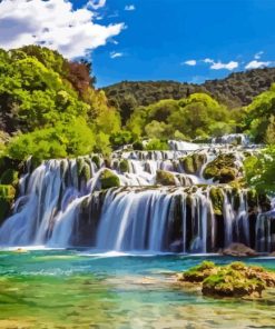 Croatia Waterfall Paint By Number