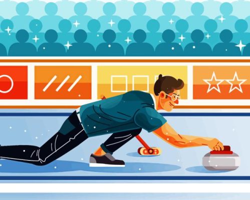 Curling Player Illustration Paint By Number