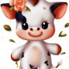 Cute Baby Cow Paint By Numbers