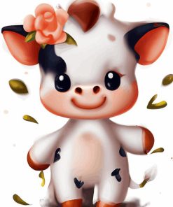 Cute Baby Cow Paint By Numbers