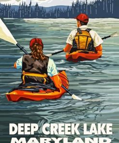 Deep Creek Lake Poster Paint By Numbers