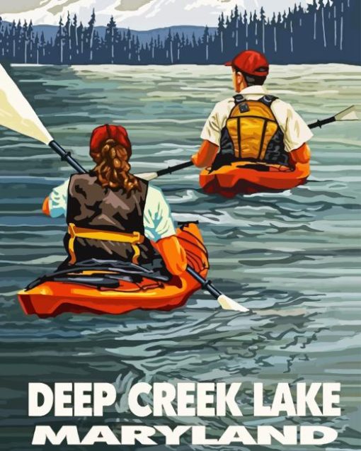 Deep Creek Lake Poster Paint By Numbers