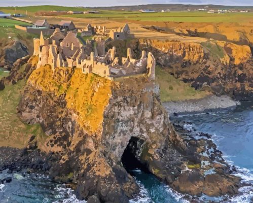 Dunluce Castle Ireland Paint By Number