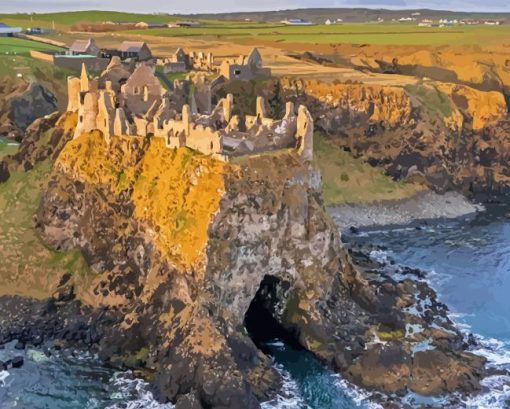 Dunluce Castle Ireland Paint By Number