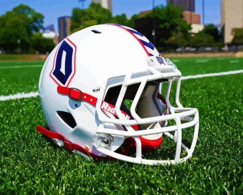 Duquesne Football Helmet Paint By Numbers