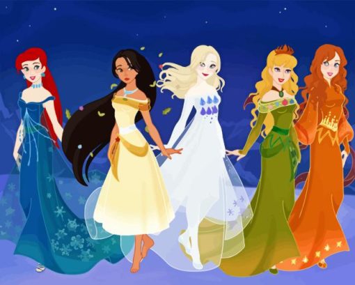 Fairytale Princesses Paint By Numbers