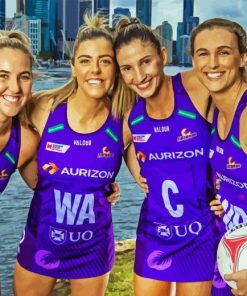 Queensland Firebirds Netball Paint By Numbers