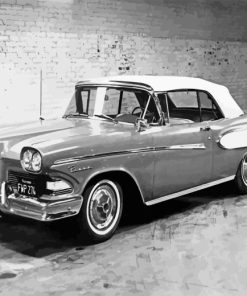 Black And White Ford Edsel Paint By Numbers