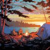 Forest Fall Camp Paint By Numbers
