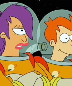 Fry And Leela Futurama Paint By Number