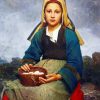 Girl With Basket Of Eggs Paint By Number