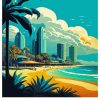 Gold Coast Australia Poster Paint By Numbers