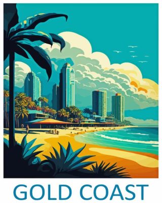 Gold Coast Australia Poster Paint By Numbers