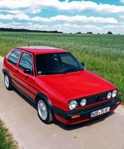 Red Golf 2 GTI Car Paint By Number