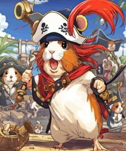 Guinea Pig Pirate Paint By Numbers