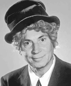 Black And White Harpo Marx Paint By Number