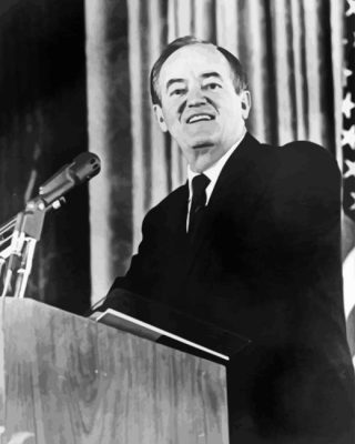 Black And White Hubert Humphrey Paint By Number