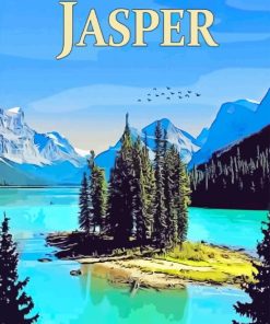 Jasper Nationa Park Poster Paint By Numbers