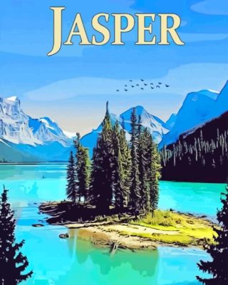 Jasper Nationa Park Poster Paint By Numbers