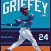 Ken Griffey Jr Baseball Poster Paint By Number