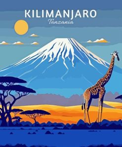 Mount Kilimanjaro Poster Paint By Number