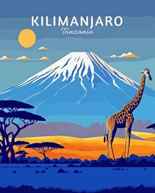 Mount Kilimanjaro Poster Paint By Number