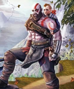 Kratos And Atreus God Of War Paint By Numbers