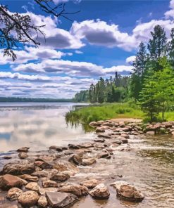 Lake Itasca In Minnesota Paint By Number