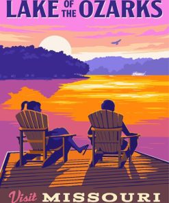 Lake Of The Ozarks Poster Paint By Numbers