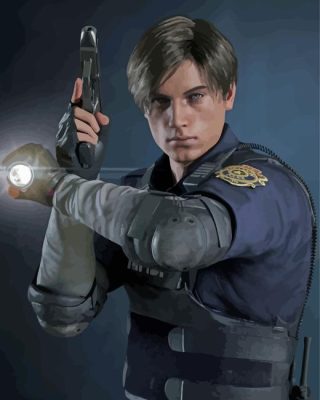 Leon Kennedy Resident Evil Paint By Numbers