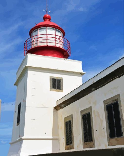 Lighthouse Of Ponta Do Pargo Paint By Numbers