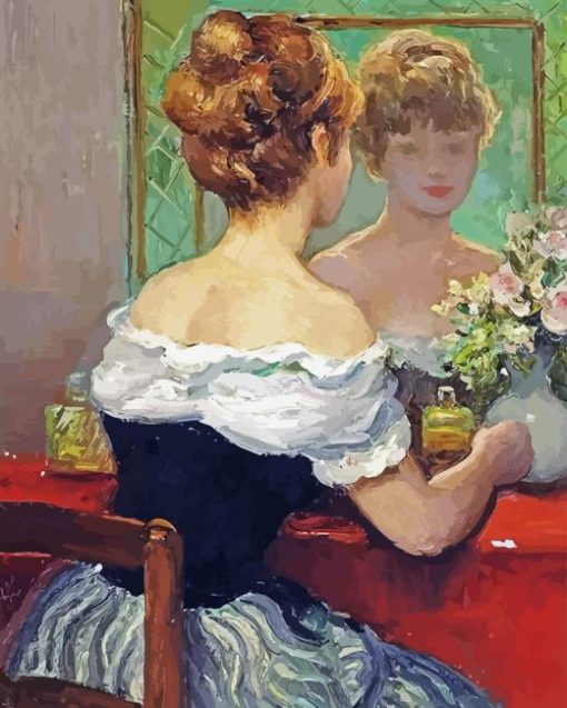 Marcel Dyf Claudine By The Mirror Paint By Numbers