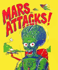 Mars Attacks Poster Paint By Number