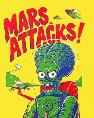 Mars Attacks Poster Paint By Number