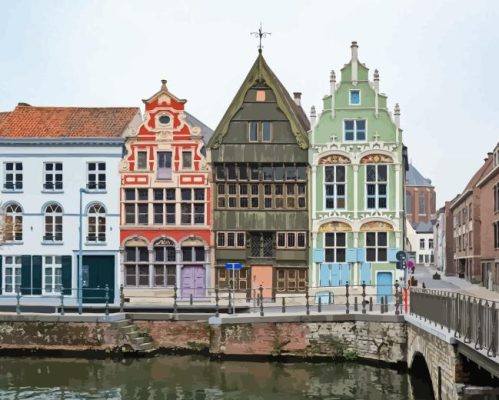 Mechelen Belgium Buildings Paint By Number