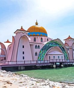 Melaka Mosque Paint By Numbers