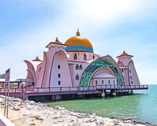 Melaka Mosque Paint By Numbers