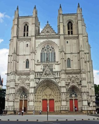 Nantes Cathedral In France Paint By Numbers