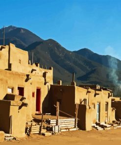 New Mexico Taos Pueblo Paint By Numbers