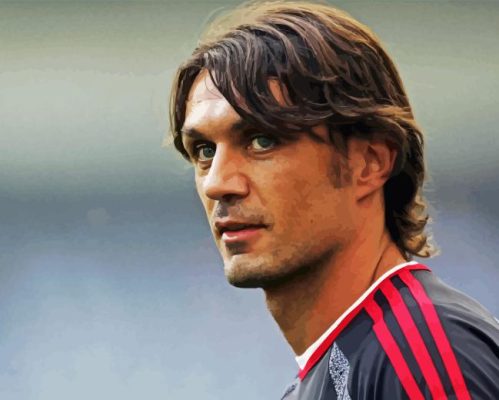 Footballer Paolo Maldini Paint By Number