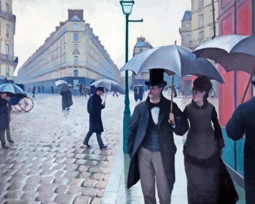 Paris Street Rainy Day By Caillebotte Paint By Number