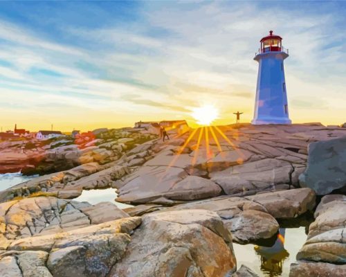 Peggys Cove Sunrise Paint By Numbers