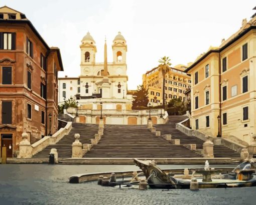 Piazza Di Spagna Paint By Number