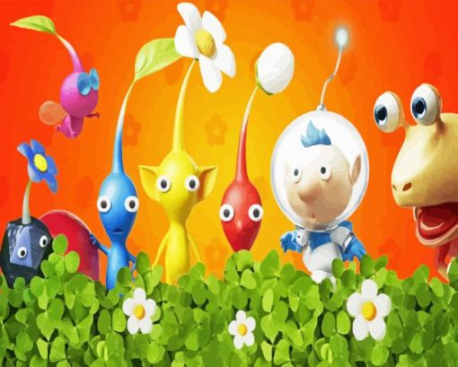 Pikmin Video Game Paint By Numbers