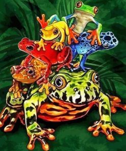 Pile Up Frogs Paint By Numbers