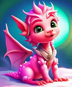 Pink Dragon Paint By Number