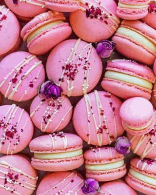 Pink Macarons Paint By Number