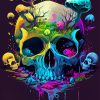 Psychedelic Skull Paint By Numbers